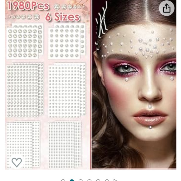 Hair Pearls Gems Pearl Accessory Makeup Gems White Bride - Picture 3 of 5